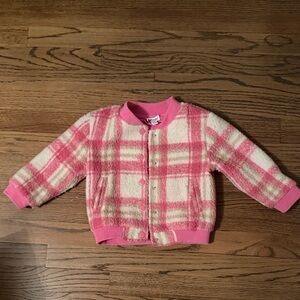 Splendid Pink Plaid bomber jacket